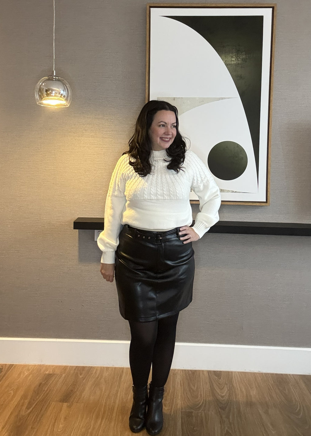 Tanya Faux Leather Skirt